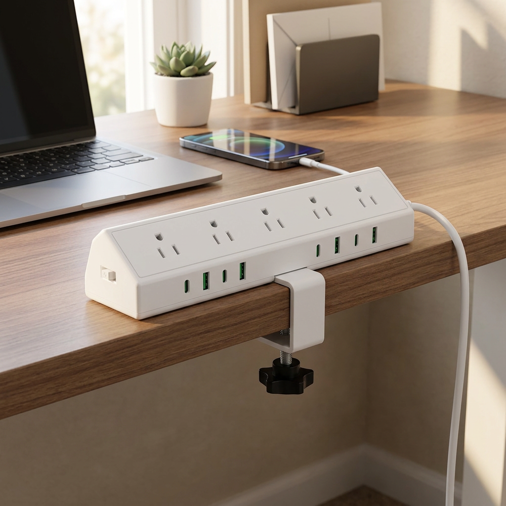 Deskora Pro — Clamp-On Desk Power Station