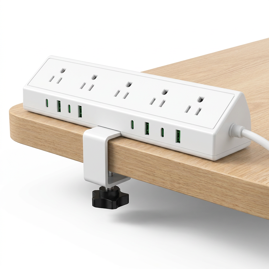 Deskora Pro — Clamp-On Desk Power Station