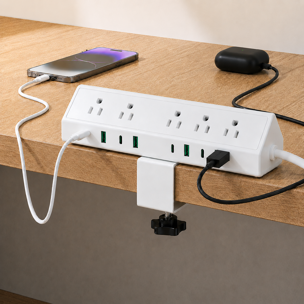 Deskora Pro — Clamp-On Desk Power Station