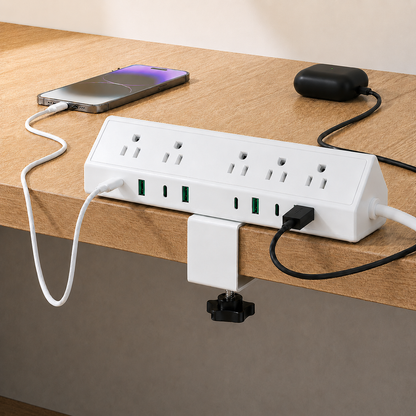 Deskora Pro — Clamp-On Desk Power Station