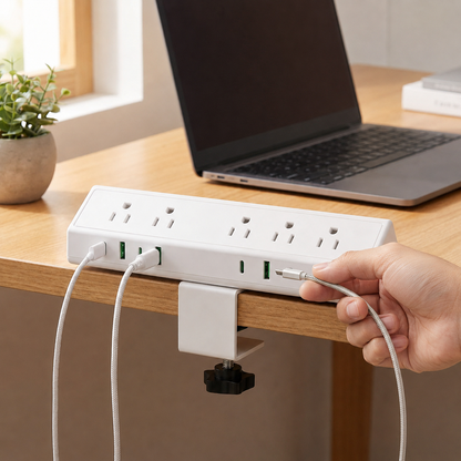 Deskora Pro — Clamp-On Desk Power Station